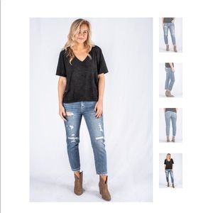 Flying Monkey Distressed Boyfriend Denim
